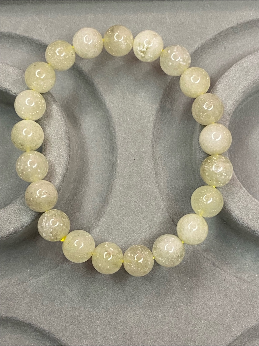 Natural LDG Bracelet 8.4mm Libyan Desert Glass Included Sahara Impact Glass